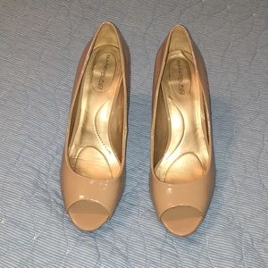 Nude Open Toe Heel